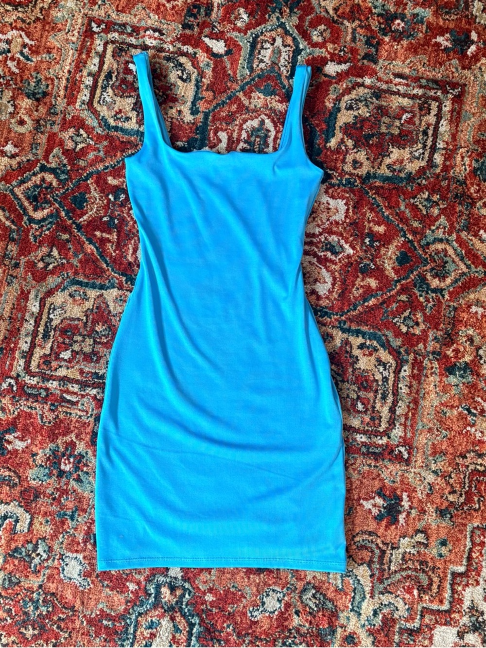 New Bright Blue Bodycon Mini Dress XS